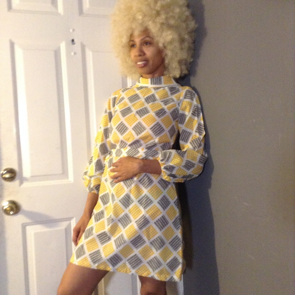 60s Mod Geometric Dress